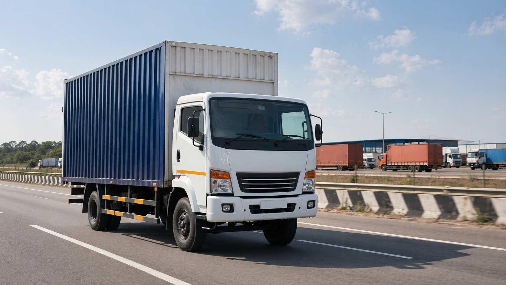 Cargo truck on an Indian highway